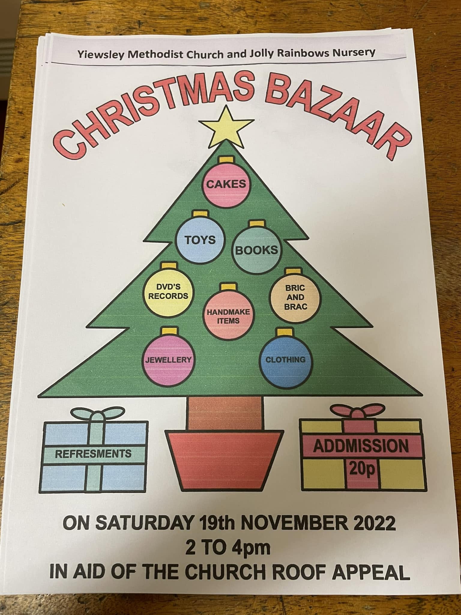 Our Christmas Bazaar fundraiser